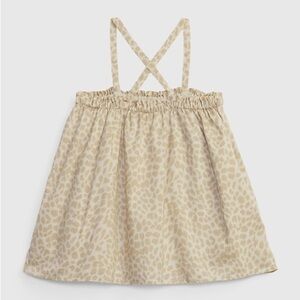 GAP Kids Tan Leopard Print Tank Top Girls 6-7 Cotton EUC